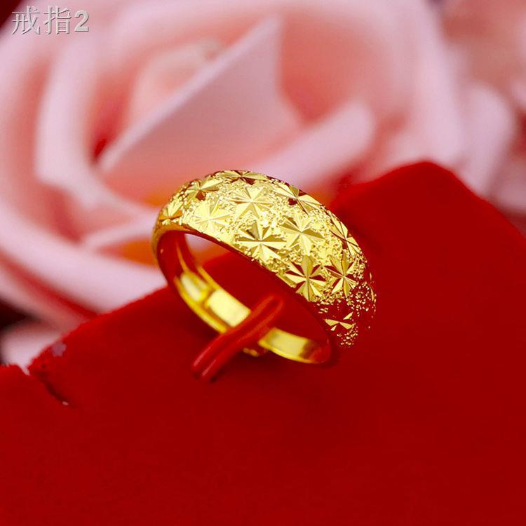 Genuine real gold ring women s adjustable mature gold ring sweet ring