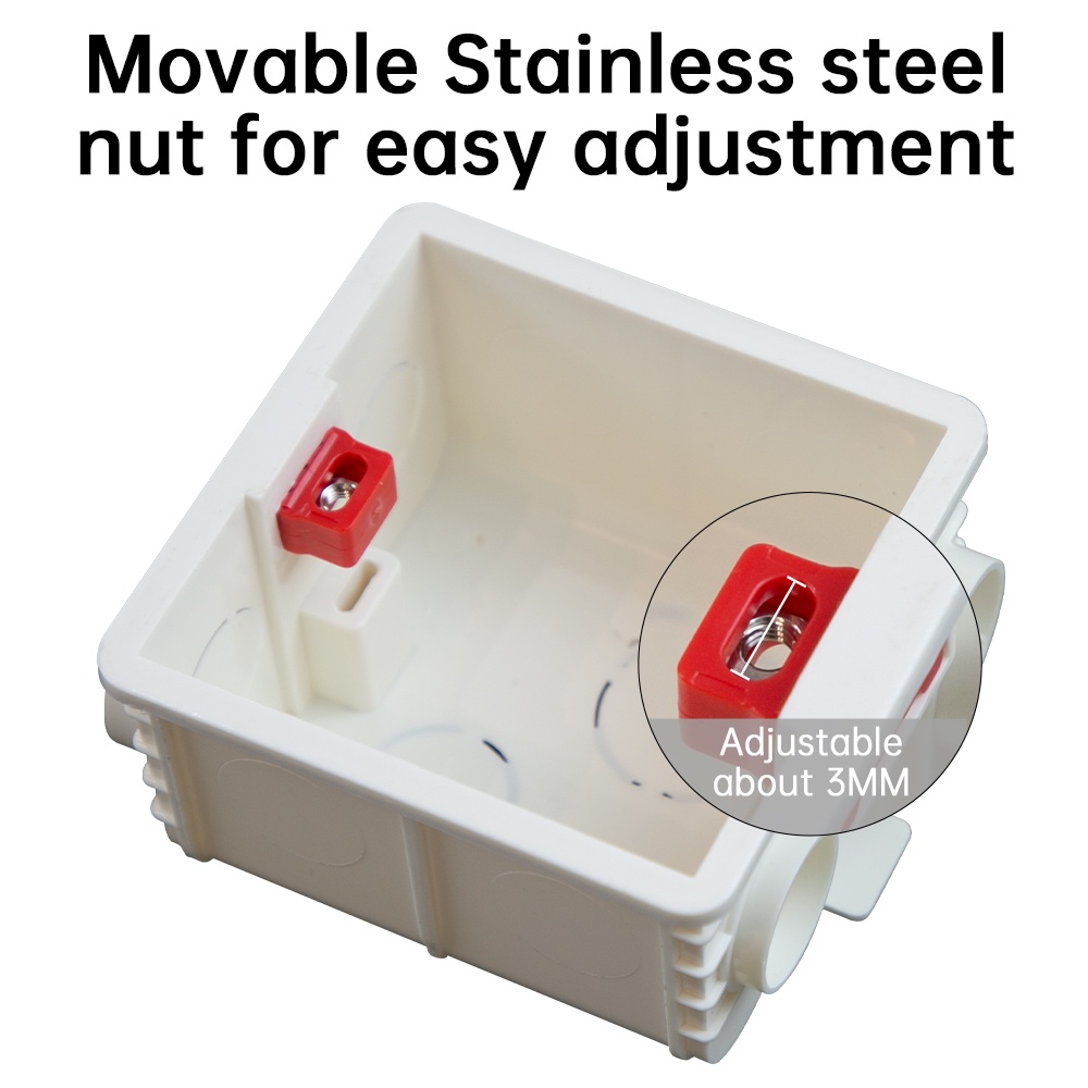 AMPCOM 86-Type PVC Internal Mount Adjustable Junction Box, Hidden ...
