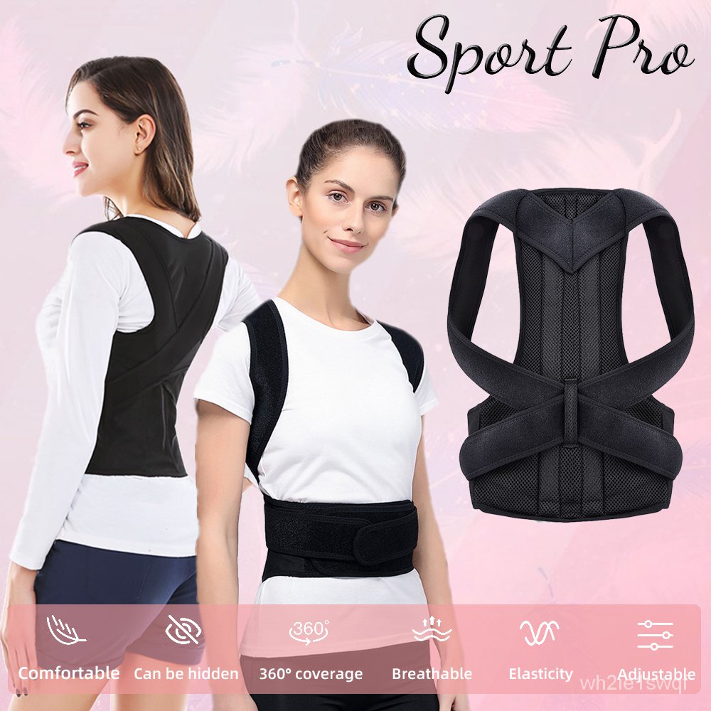 Adjustable Posture Corrector Back Support Shoulder Back Brace Posture ...