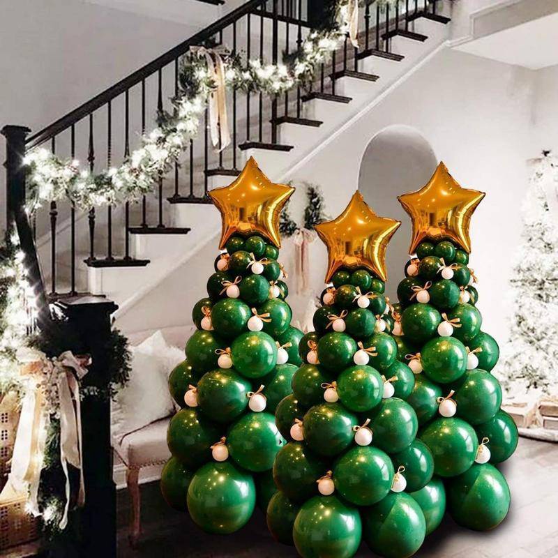 103Pcs】Christmas Tree Balloon Column Set Christmas Party ...