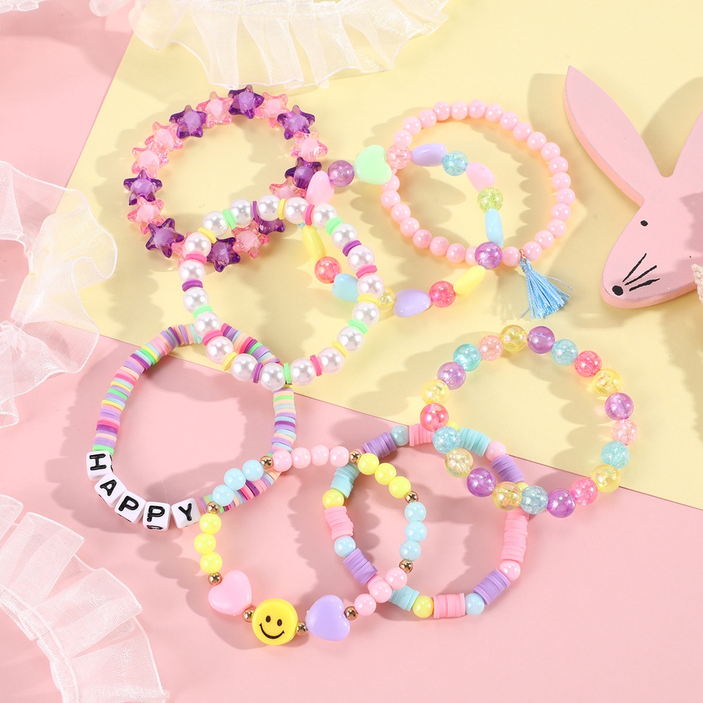 10 colors Korean Pastel Bead Bracelet Girl's Jewelry Cute Princess