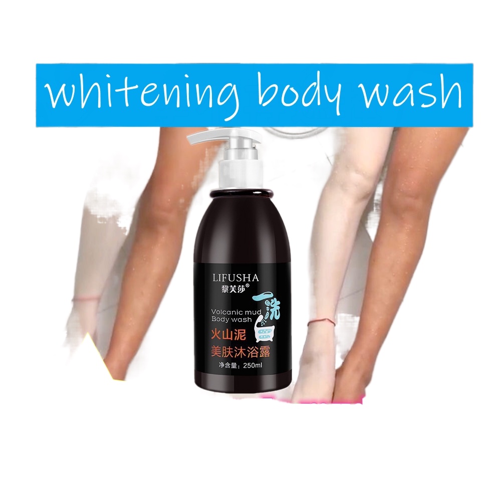 volcanic mud body wash shower gel Deep Sea Mud Whitening body longterm