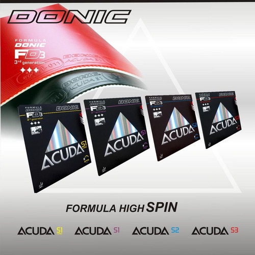 Donic Rubbers Acuda S1 S2 S3 Baracuda black red blue original donic ...