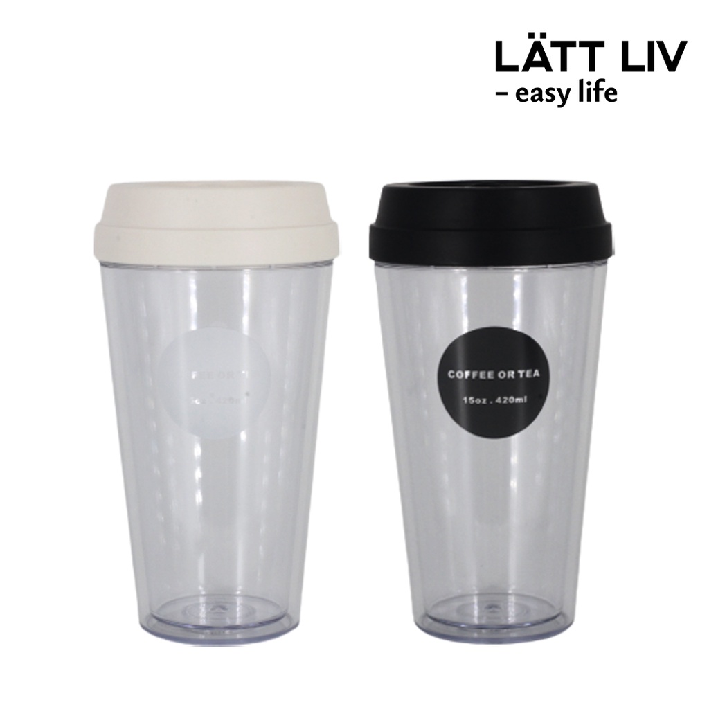 LATT LIV Simple And Stylish Double Coffee Cup Shopee Philippines