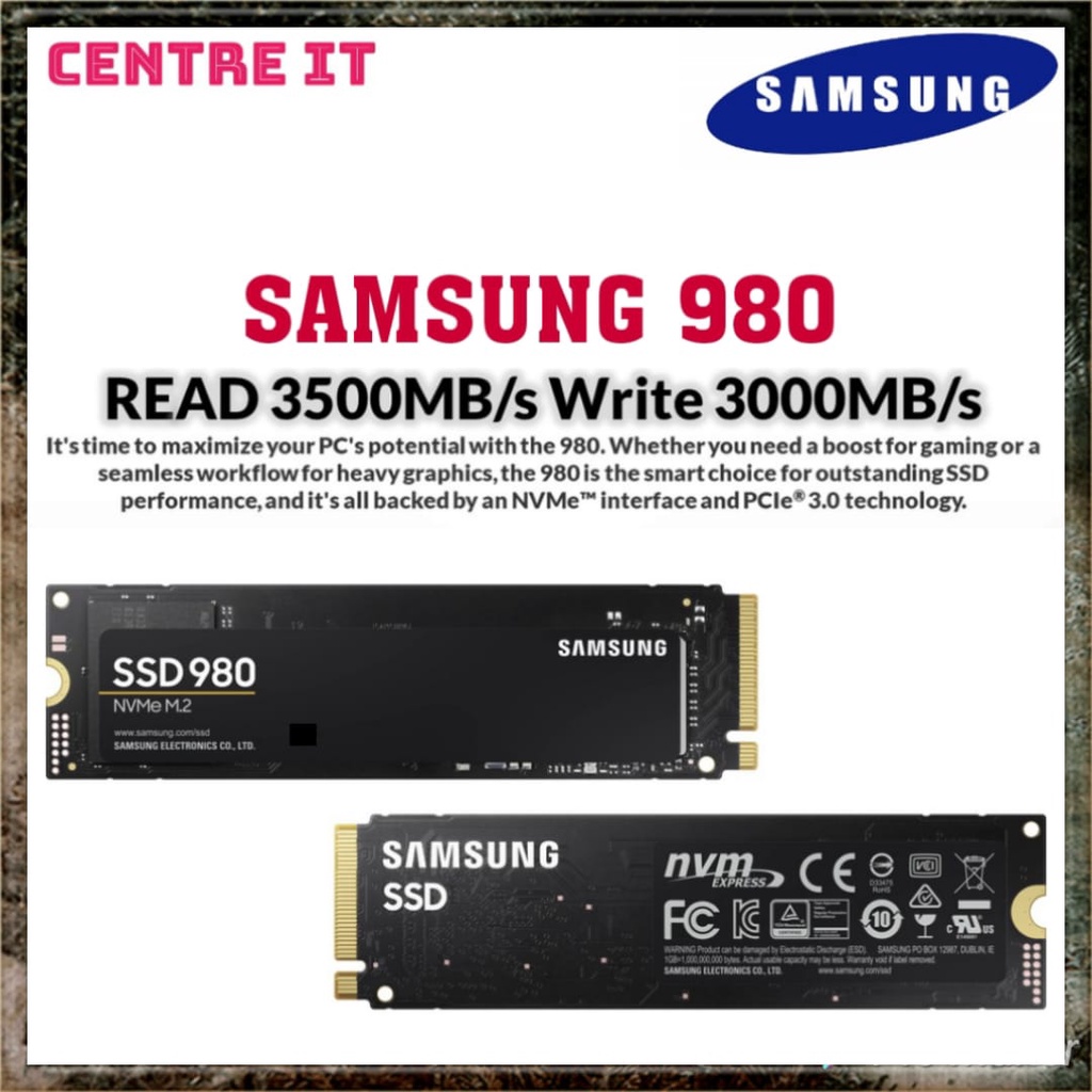 Samsung 980 EVO M.2 Solid State Drive (PCIe 3.0 technology / Read Write ...