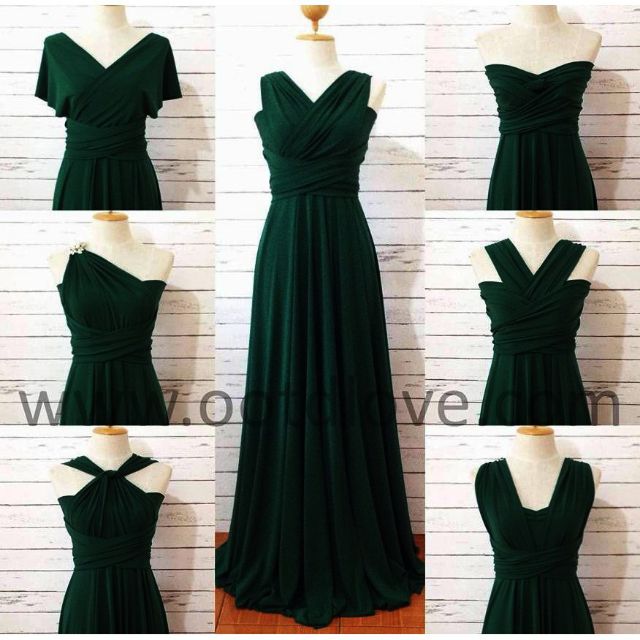 Dark green clearance infinity dress