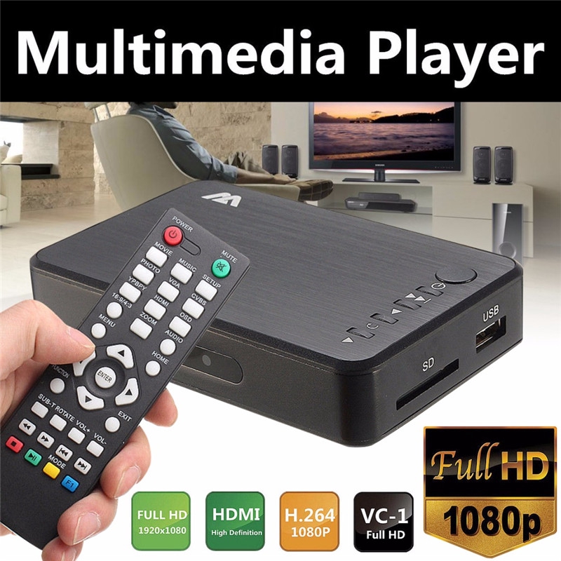 1080P HD Multi Media Player TV BOX HDMI/VGA/AV USB SD HDD multimedia