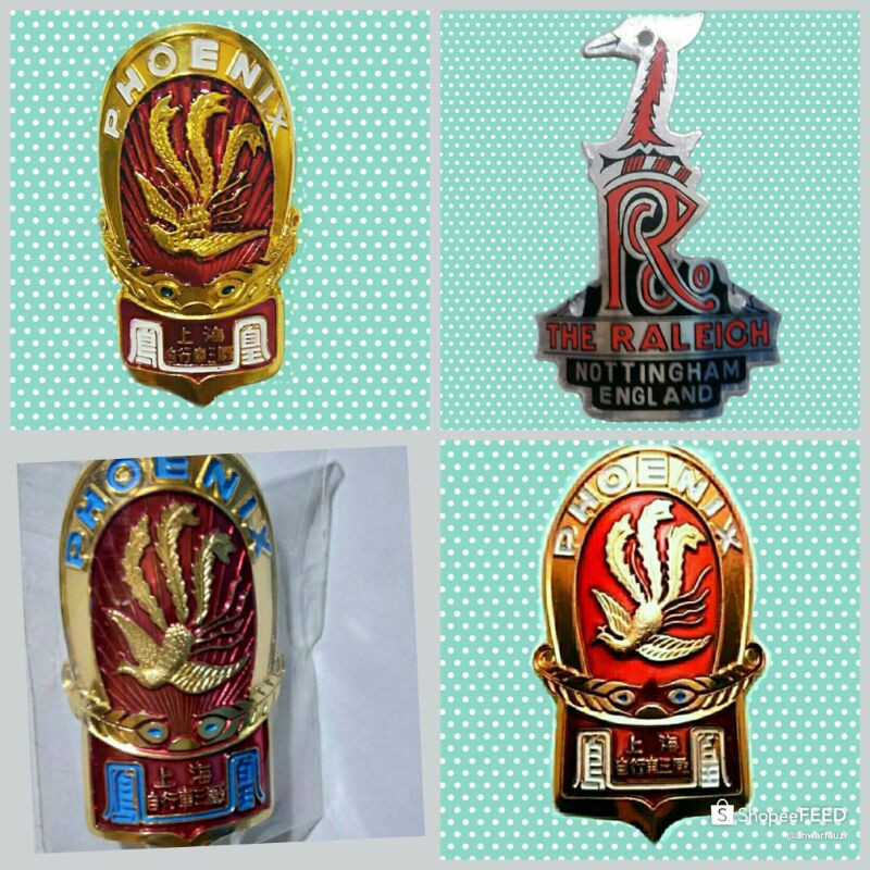 Raleigh Phoenix Onthel Bicycle Emblem (emblem / Gowes / Metal Pancal ...