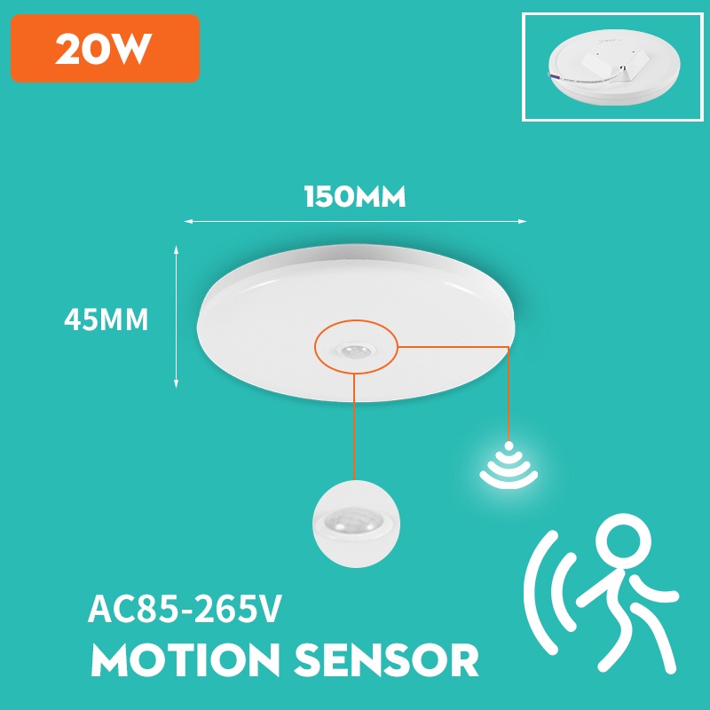 Led Motion Sensor Ceiling Light Indoor 15/20/30/40W For Corridor Doorway Smart Lamps Automatic