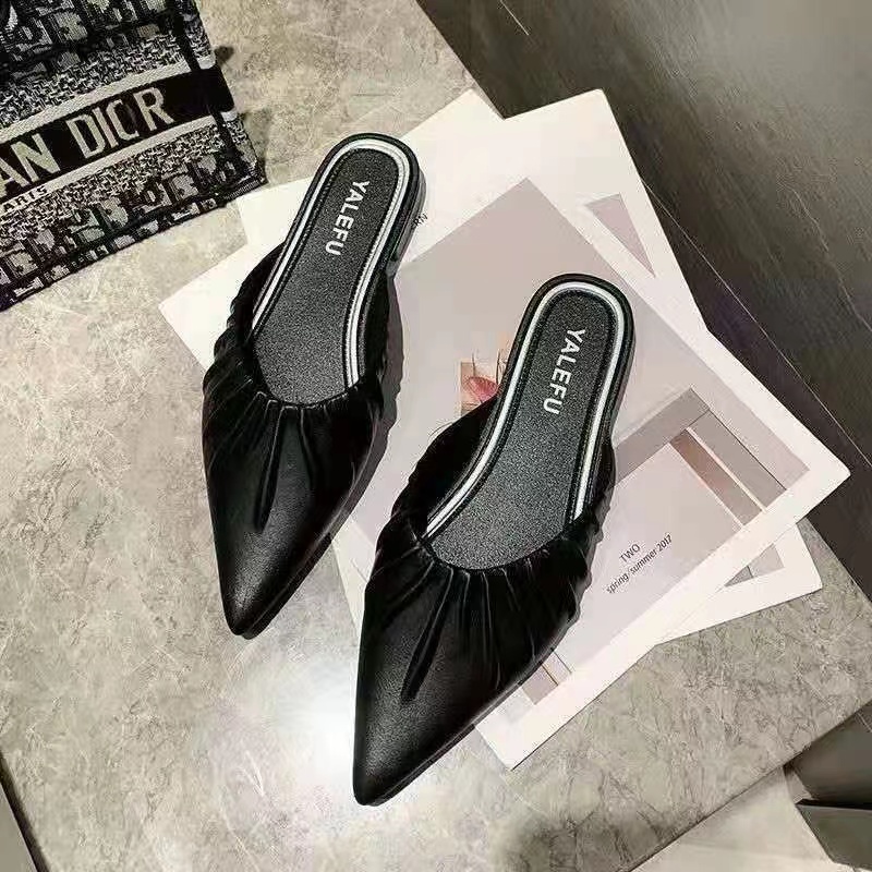 HJX Korean Fashion design loafer shoes sandals flat for ladies | Shopee ...