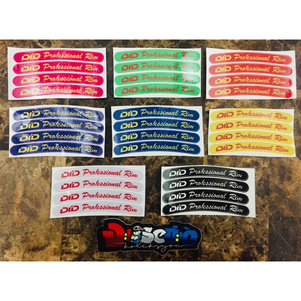 DK Rim Sticker (DID Professional Rim Sticker ) Shopee Philippines