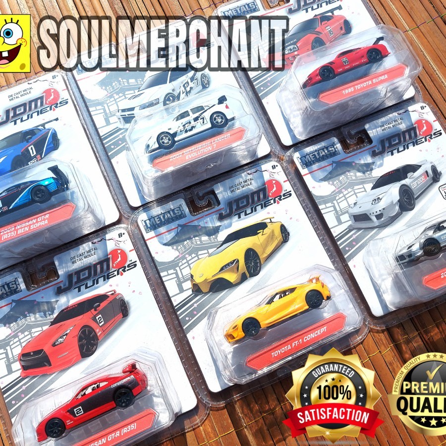 Jada METALS JDM TUNERS WAVE 1B MITSUBISHI LANCER EVO 7 NISSAN GT-R R35 ...