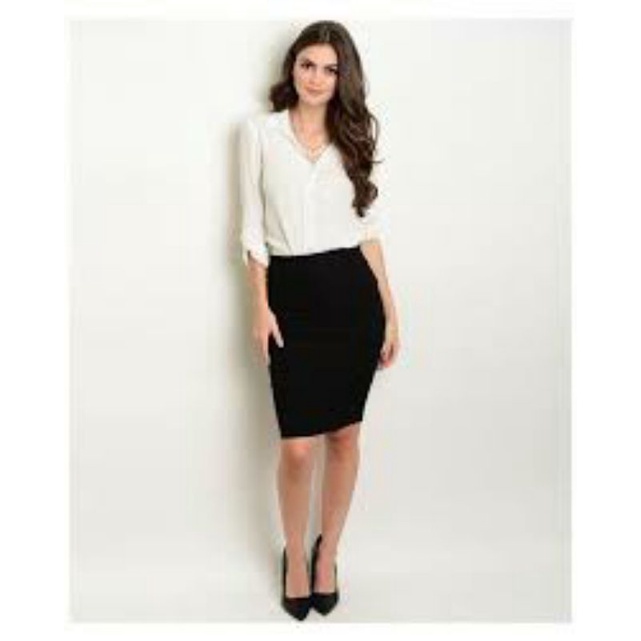 Formal black hot sale skirt outfit