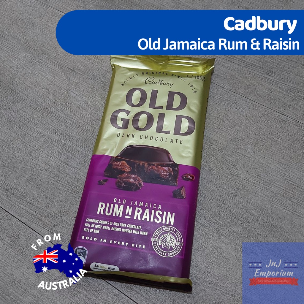 Cadbury Old Gold Dark Chocolate Old Jamaica Rum 'n' Raisin 180g