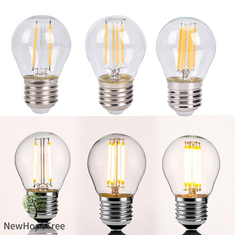 Warm White LED Bulb Spotlight 2W/4W/6W E27 COB Candle/Flame Tip G45 ...