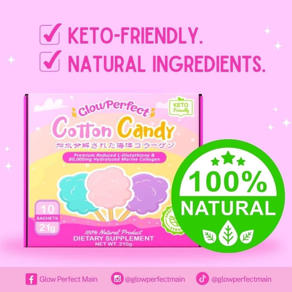 Glow Perfect Cotton Candy Drink 100 Authentic & Primo Affogato