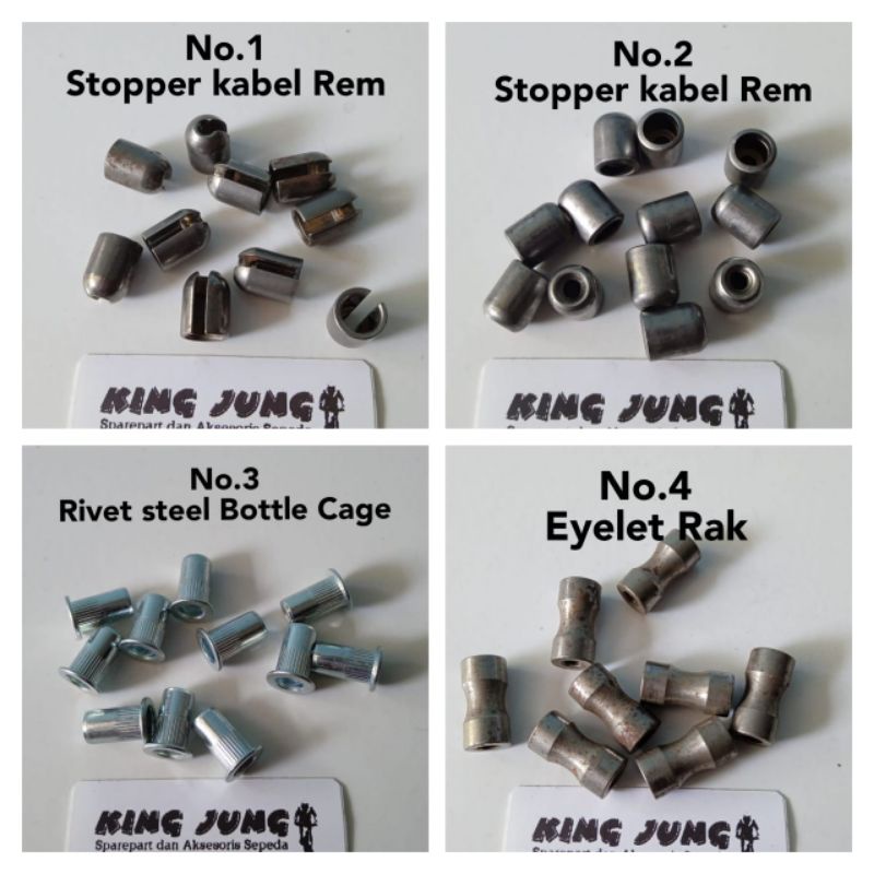 Brake Cable Line Stopper shifter rivet steel Drinking bottle eyelet