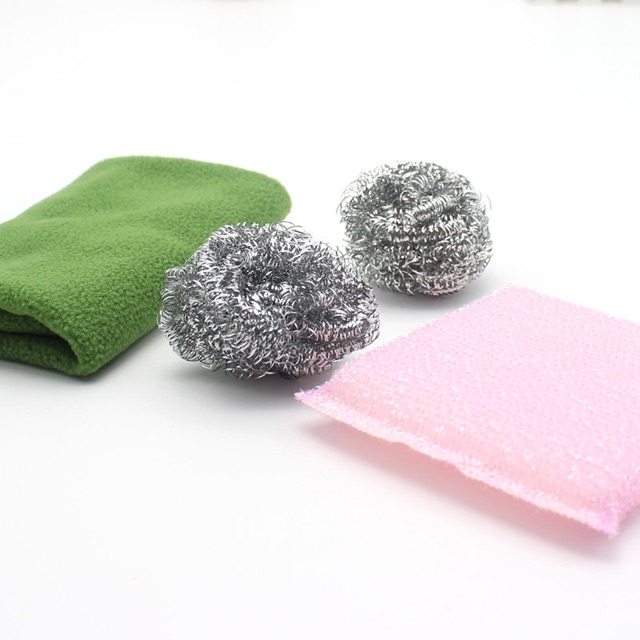 JZ 3pcs/set Kitchen Cleaning Set Washing Towel Wiping Rags Sponge ...