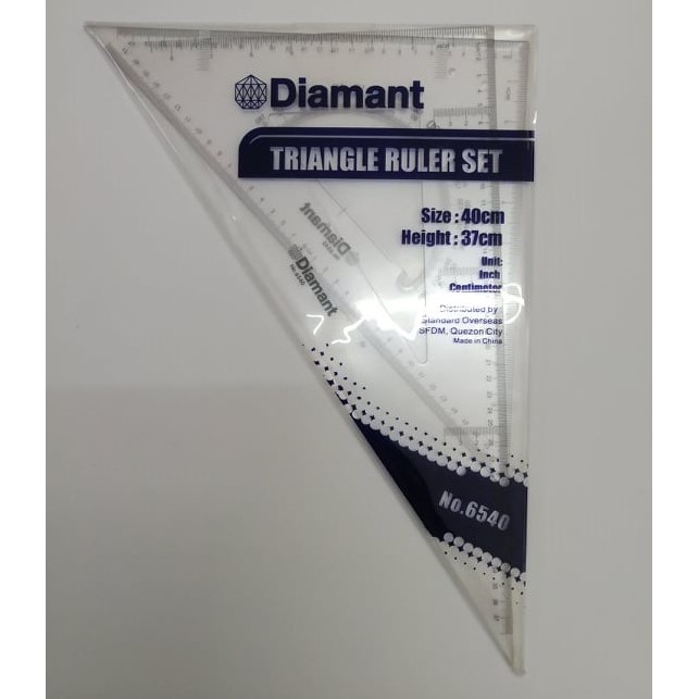 DIAMANT / DELI Triangle Ruler Set (Set of 45x45 and 30x60) | Shopee ...