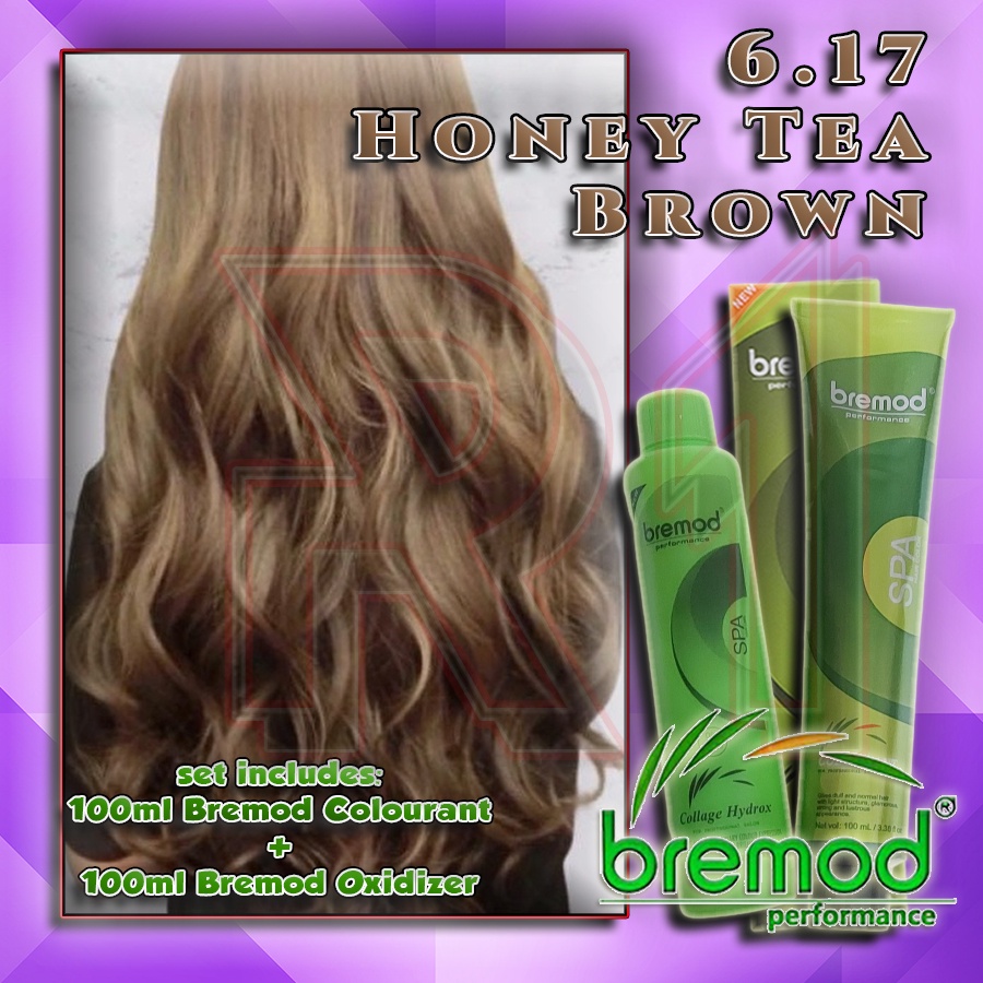 Bremod Hair Color 617 Honey Tea Brown 100ml With Oxidizing Cream 100ml Shopee Philippines 5170