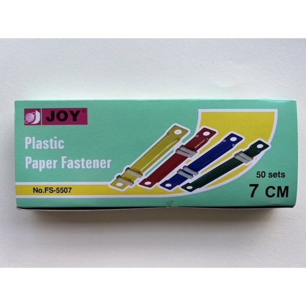 Joy Plastic Paper Fastener 50 Pcs Per Box (Assorted Colors) FS-5507 ...