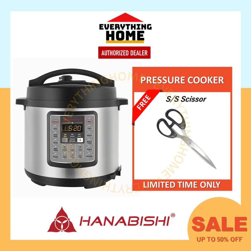 Hanabishi Electric Pressure Cooker 5.7 Liters 10 in 1 / HDIGP10IN1 Shopee Philippines