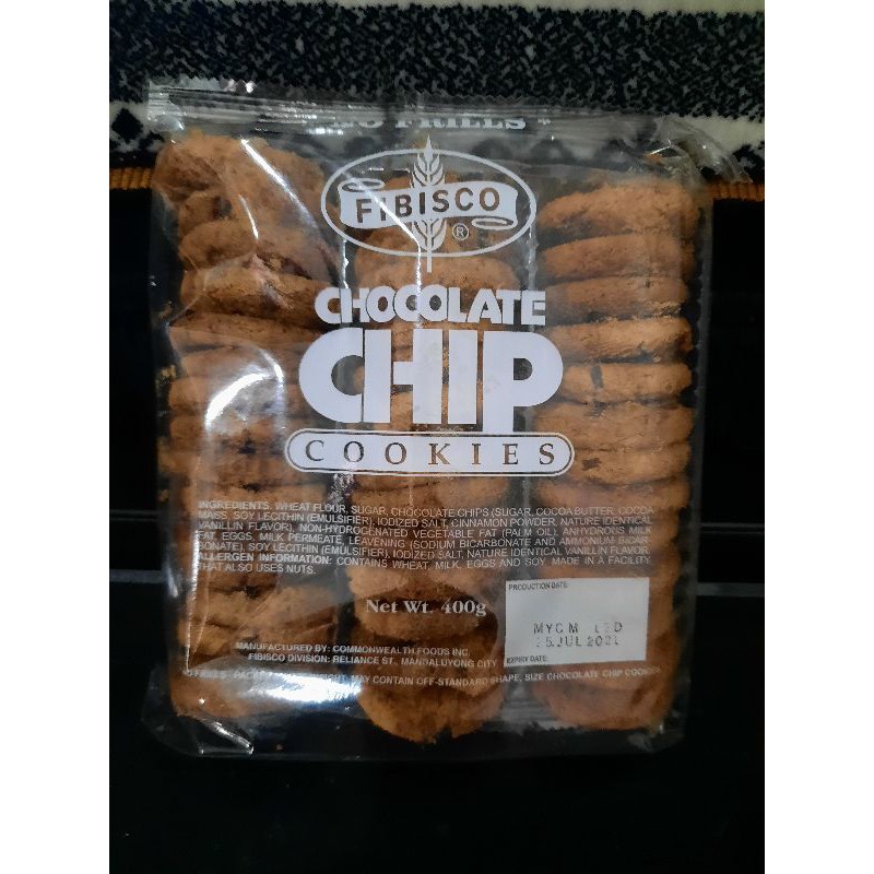 (BEST SELLER)Fibisco Chocolate chip cookies 400g(No frills) | Shopee ...