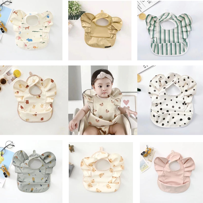 #JP415 Baby Bibs waterproof Boys and Girls Bib Scarf pattern button ...