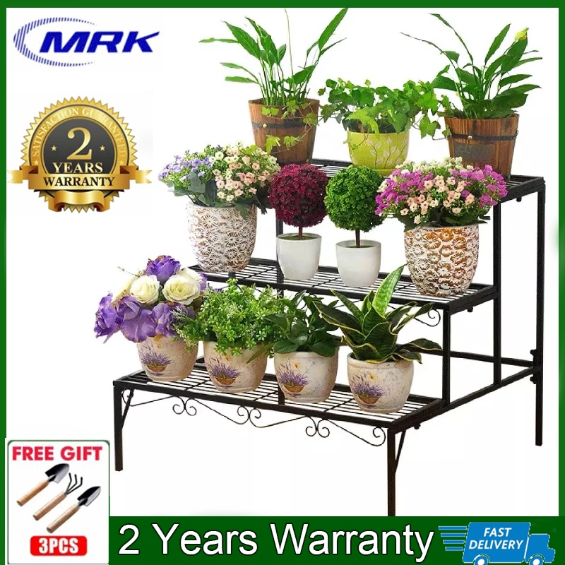 Tiered Plant Stand Outdoor Metal 3 Tier Stands for Multiple Plants