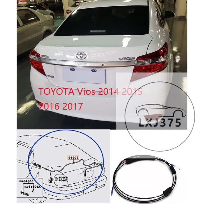 Toyota Vios 2014 2015 2016 2017 Compartment / Trunk Lid Cable REAR