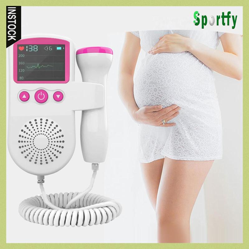 Doppler Fetal Rate Monitor Baby Fetal Sound Heart Detector LCD Display ...