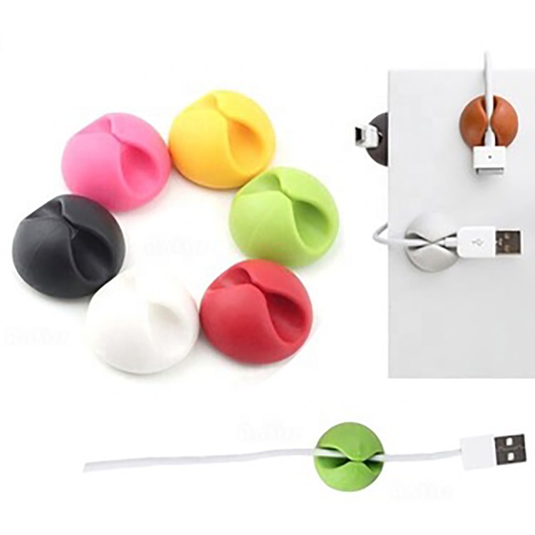 Mini Silicone Desktop Self-adhesive Cable Retaining Clip/USB Charger ...