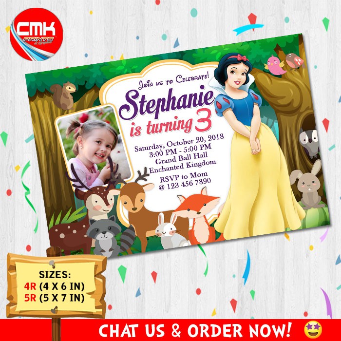 Snow White Invitation | Shopee Philippines