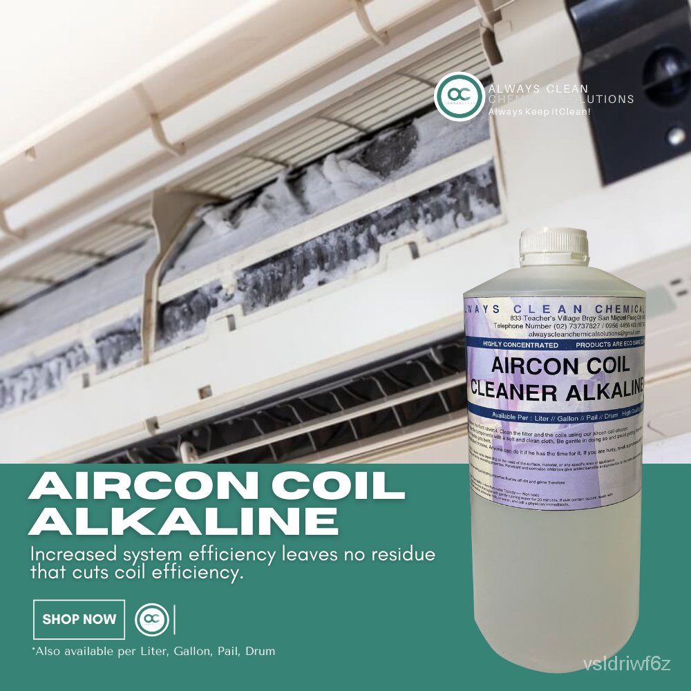 AIRCON COIL CLEANER 1 LITER (with FREE SPRAY BOTTLE, ALKALINE BASED