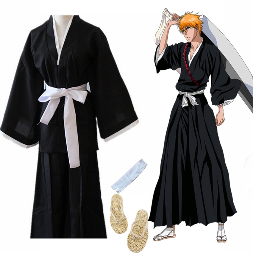 Japanese Oriental Traditional Kimono Samurai Bleach kurosaki ichigo ...