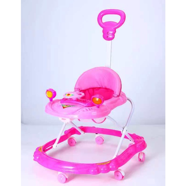 BABY WALKER Adjustable and Safety Learning Walker with Handle&Foot Pad
