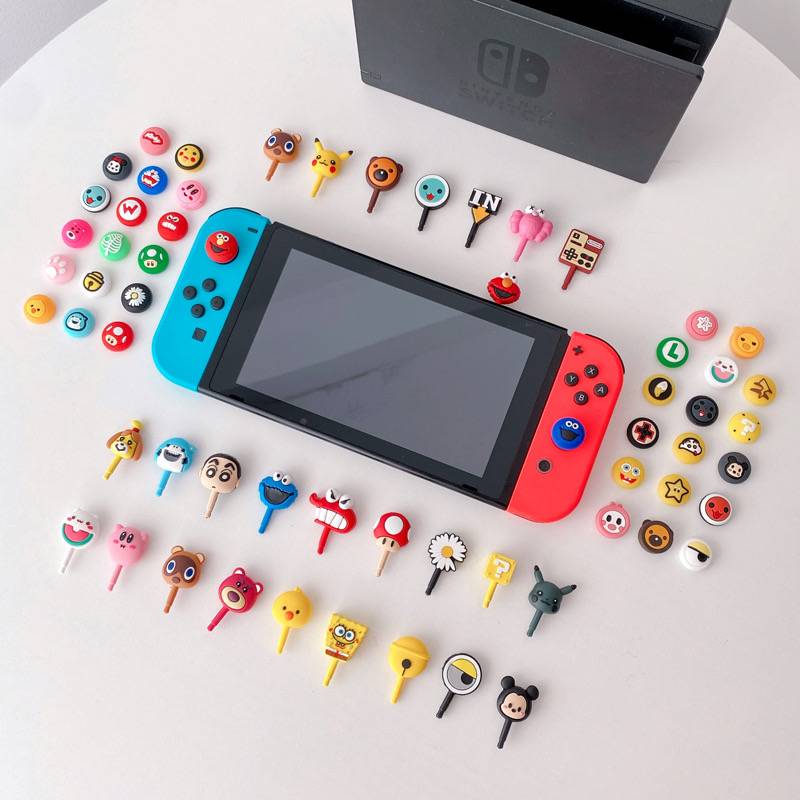 Nintendo Switch Joystick Cover Cute Cartoon Switch Console Rocker Protector  Dust Plug Switch Gamepad Controller Head Cover Dustproof Nintendo Switch