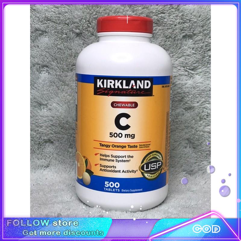 KIRKLAND SIGNATURE VITAMIN C CHEWABLES 500mg, 500 tablets( EXPIRATION