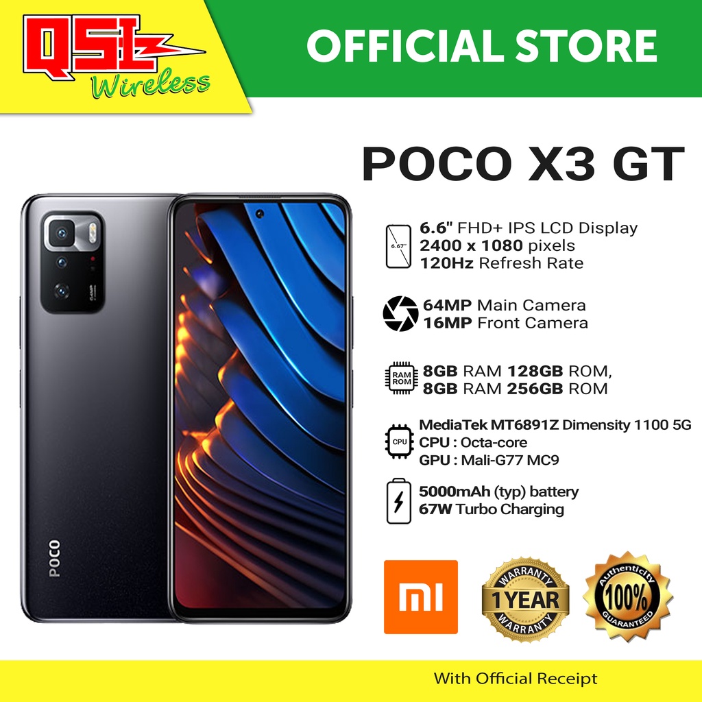 Xiaomi POCO X3 GT 5G 8+128 | 8+256 | Shopee Philippines