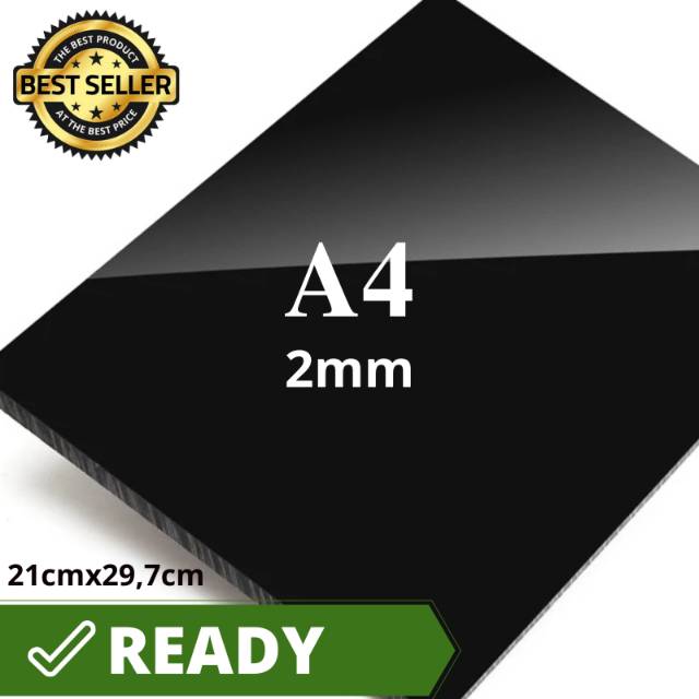 HITAM Acrylic Sheet 2mm Black A4 Size | Shopee Philippines