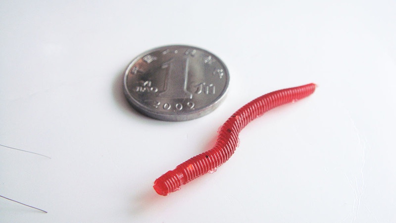 Mavllos 1pcs Red Earthworms Soft Bait Wrom Fishing Lure 35mm 0.25g Add ...