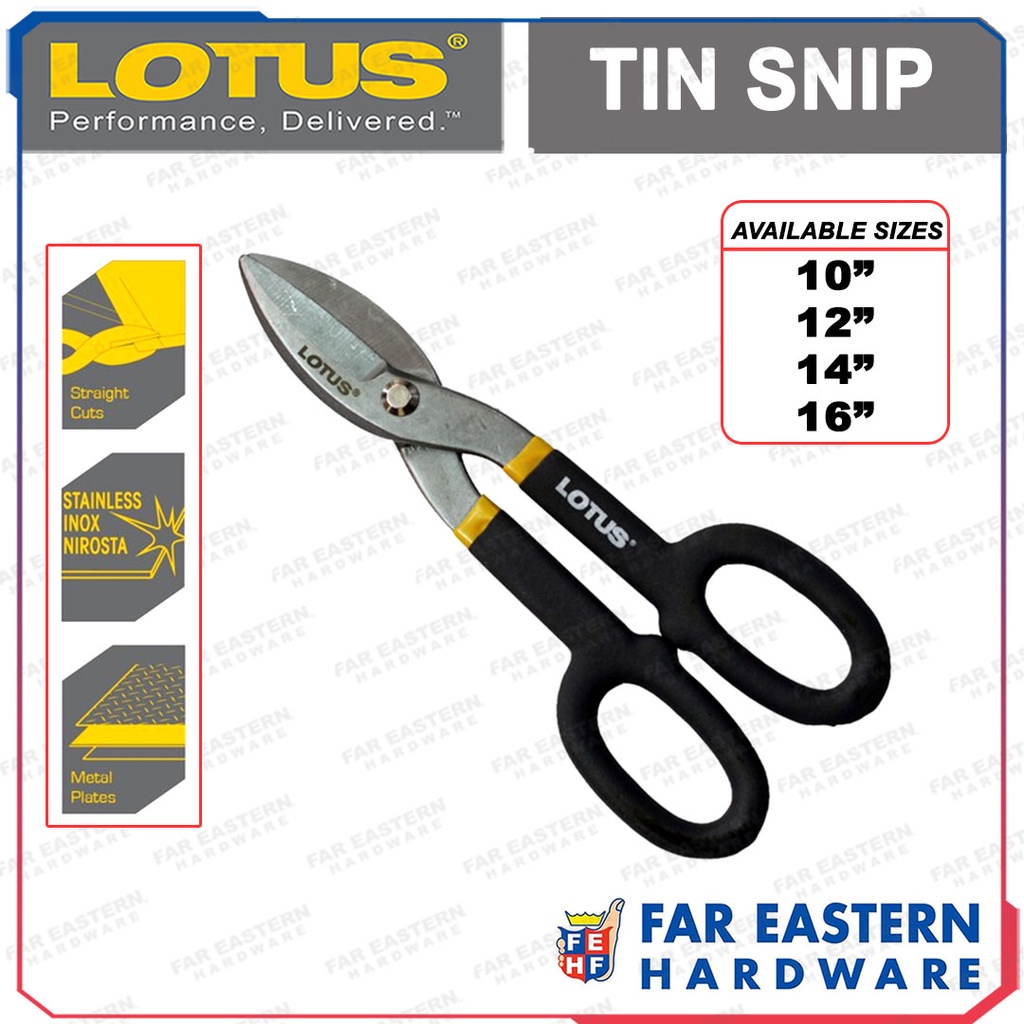 LOTUS Tin Snips 10" 12" 14" 16" LHT LTHT Shopee Philippines