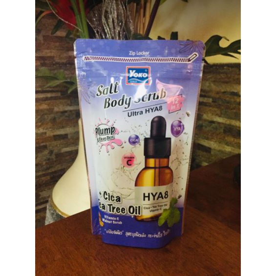 Original Yoko Salt Body Scrub Ultra HYA8 12 in 1 (Gold Series 350g