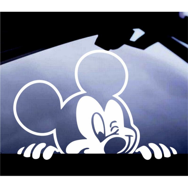 Mickey Mouse Sticker Peek Car Sticker Car Sticker | Shopee Philippines