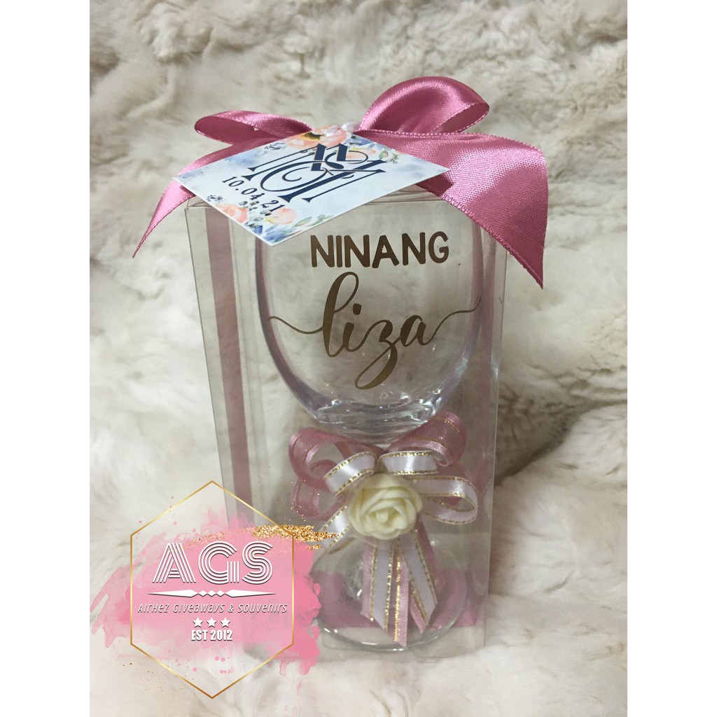Wine Glass Souvenir Party Favors Giveaways Shopee Philippines