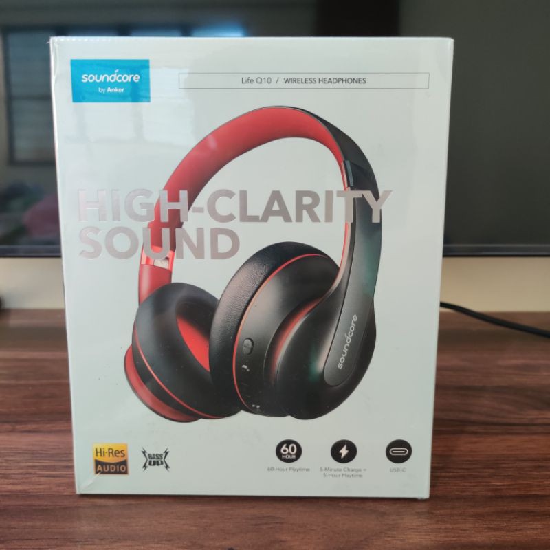 Anker Soundcore Life Q10 Wireless Bluetooth Headphones, Over Ear, Foldable, 60 hours headset