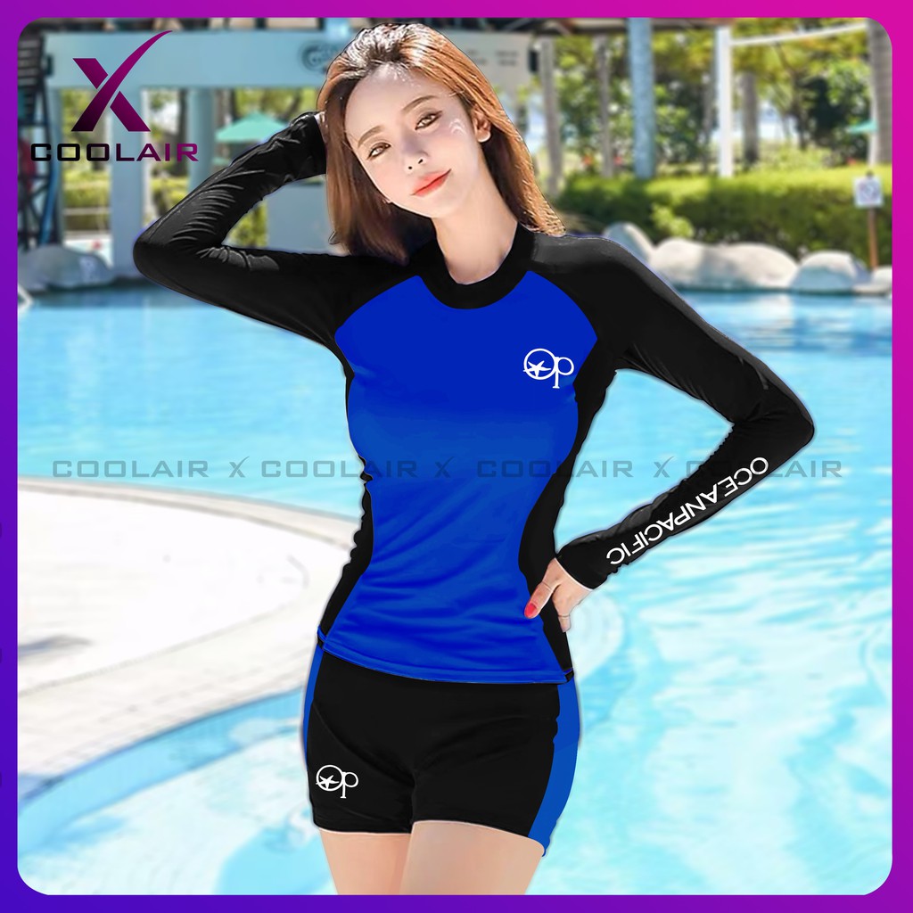 Op Fashionable High Quality Rush Guard set For Women w/ Waterproof ...