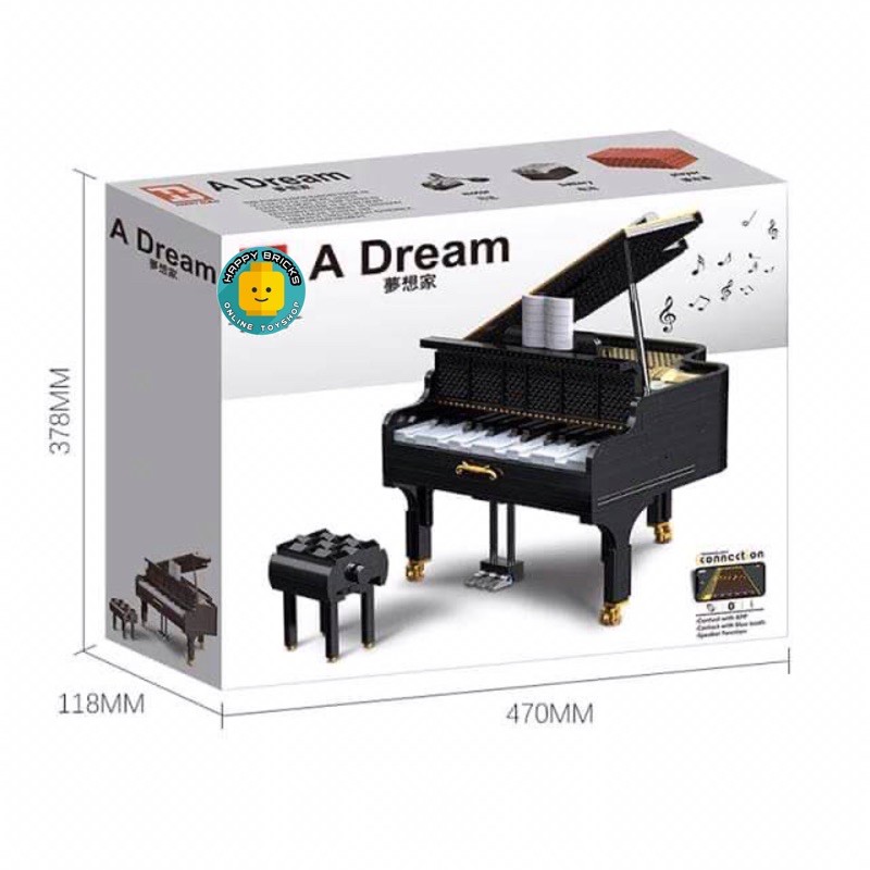 THE GRAND PIANO Building Blocks Educational Toy For Display | Shopee ...