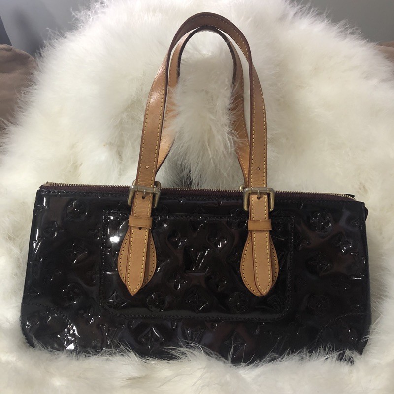 Louis Vuitton Rosewood Avenue Amarante Vernis Leather Handbag