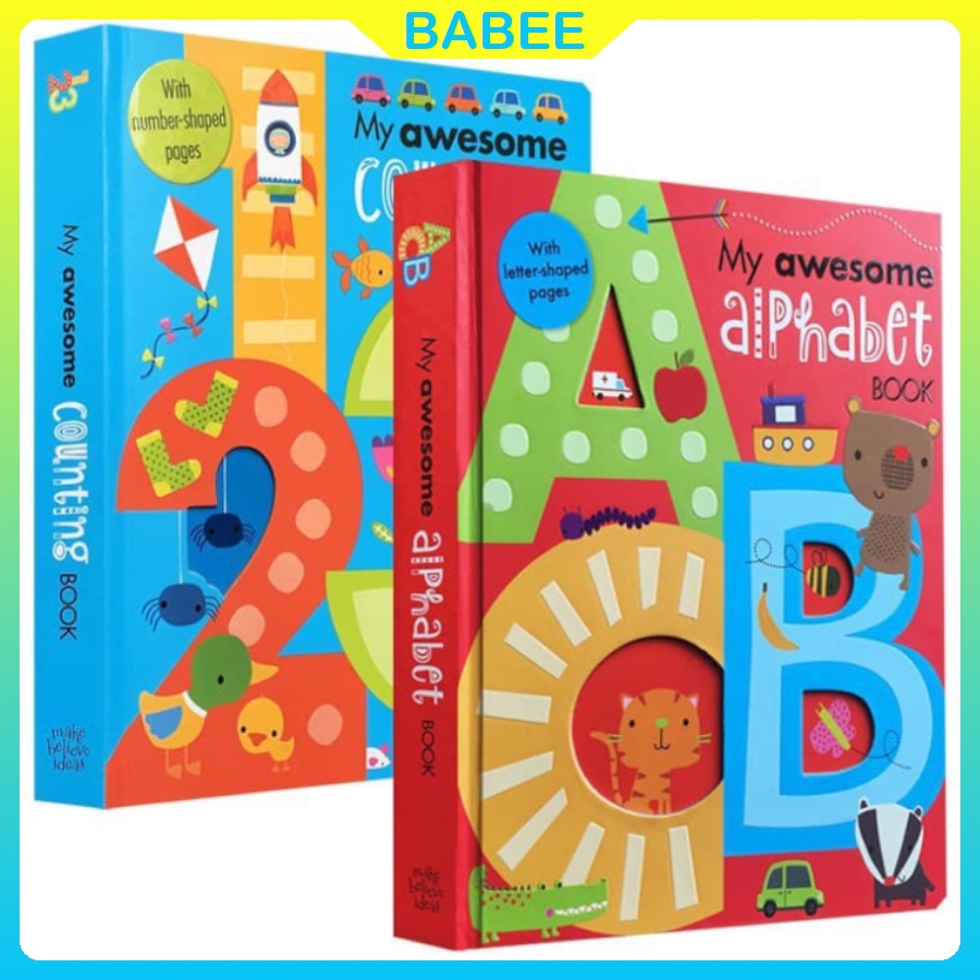 My Awesome Alphabet ABC Counting 123 Book Baby Kids English Learning
